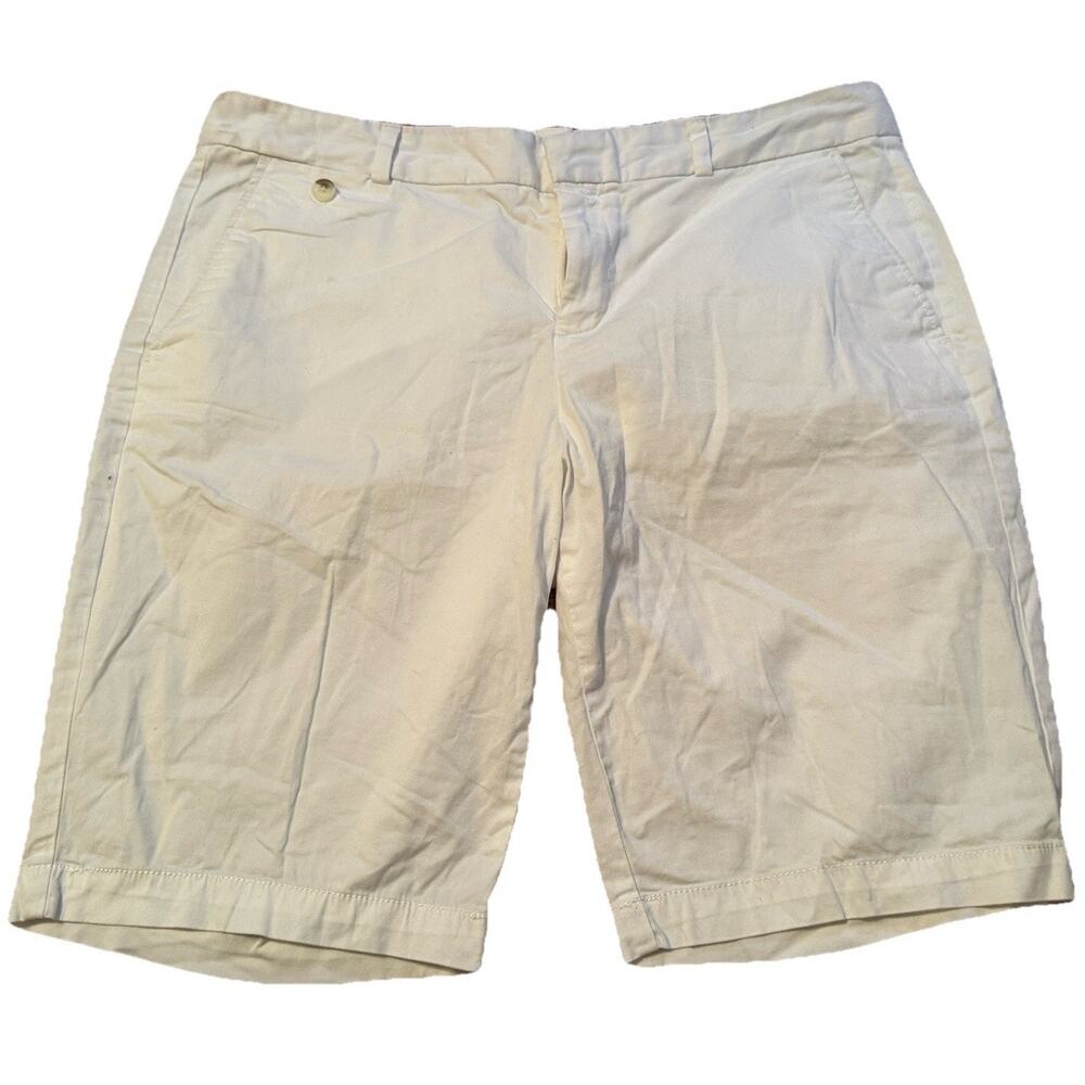 Women's Dockers White Bermuda Shorts, Size 14